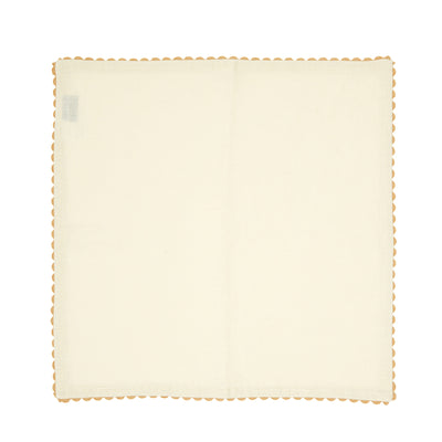 Serenity Ric Rac Linen Napkin Yellow 45 x 45cm