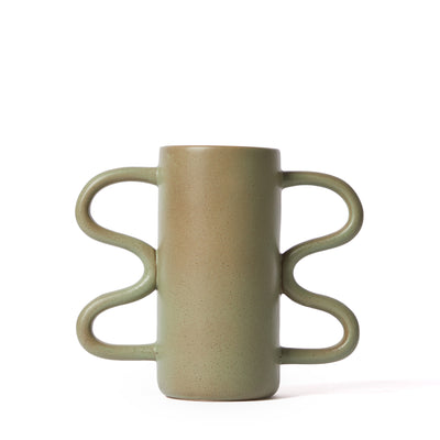 Serenity Contrast Wiggle Vase Green