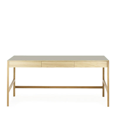 Domus 3 Drawer Desk - Oak Pebble Top