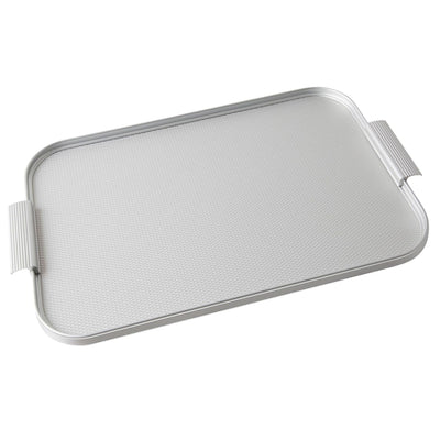 Ribbed Tray in Silver - 16 Inch