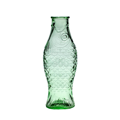 Fish & Fish Bottle - Transparent Green