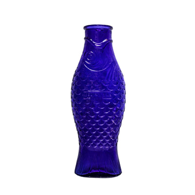 Fish & Fish Bottle - Cobalt Blue