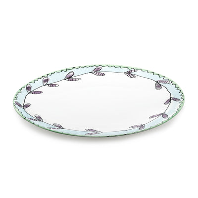 Blossom Milk Midnight Flowers Dinner Plate