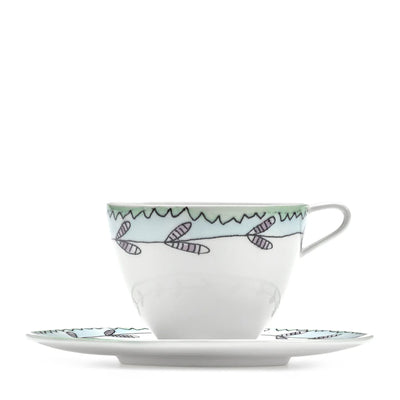 Blossom Milk Coffee Cup High With Saucer