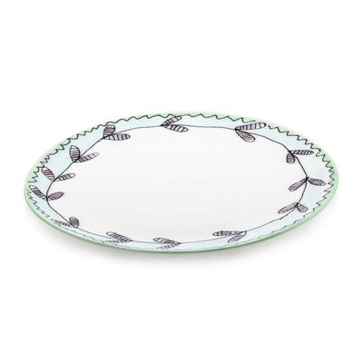 Blossom Milk Midnight Flowers Breakfast Plate