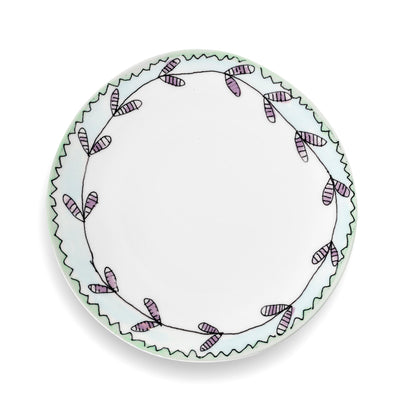 Blossom Milk Midnight Flowers Breakfast Plate