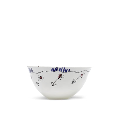 Anemone Milk Medium Serving Bowl