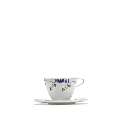 Anemone Milk Midnight Flowers High Coffee Cup With Saucer