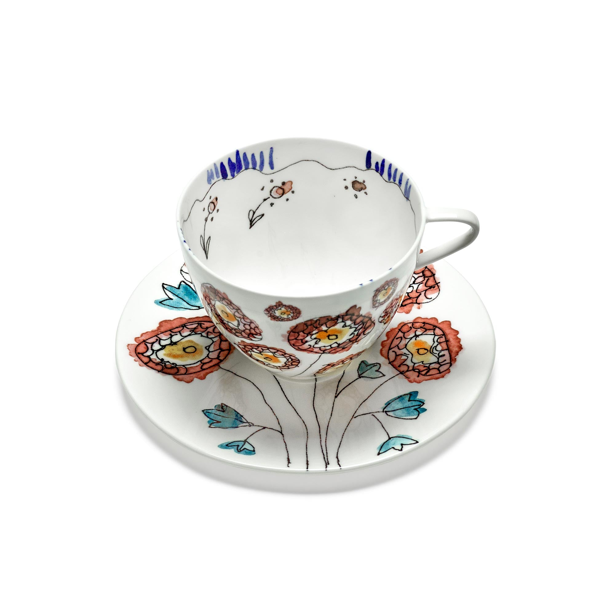 Anemone Milk Cappuccino Cup With Saucer image 3