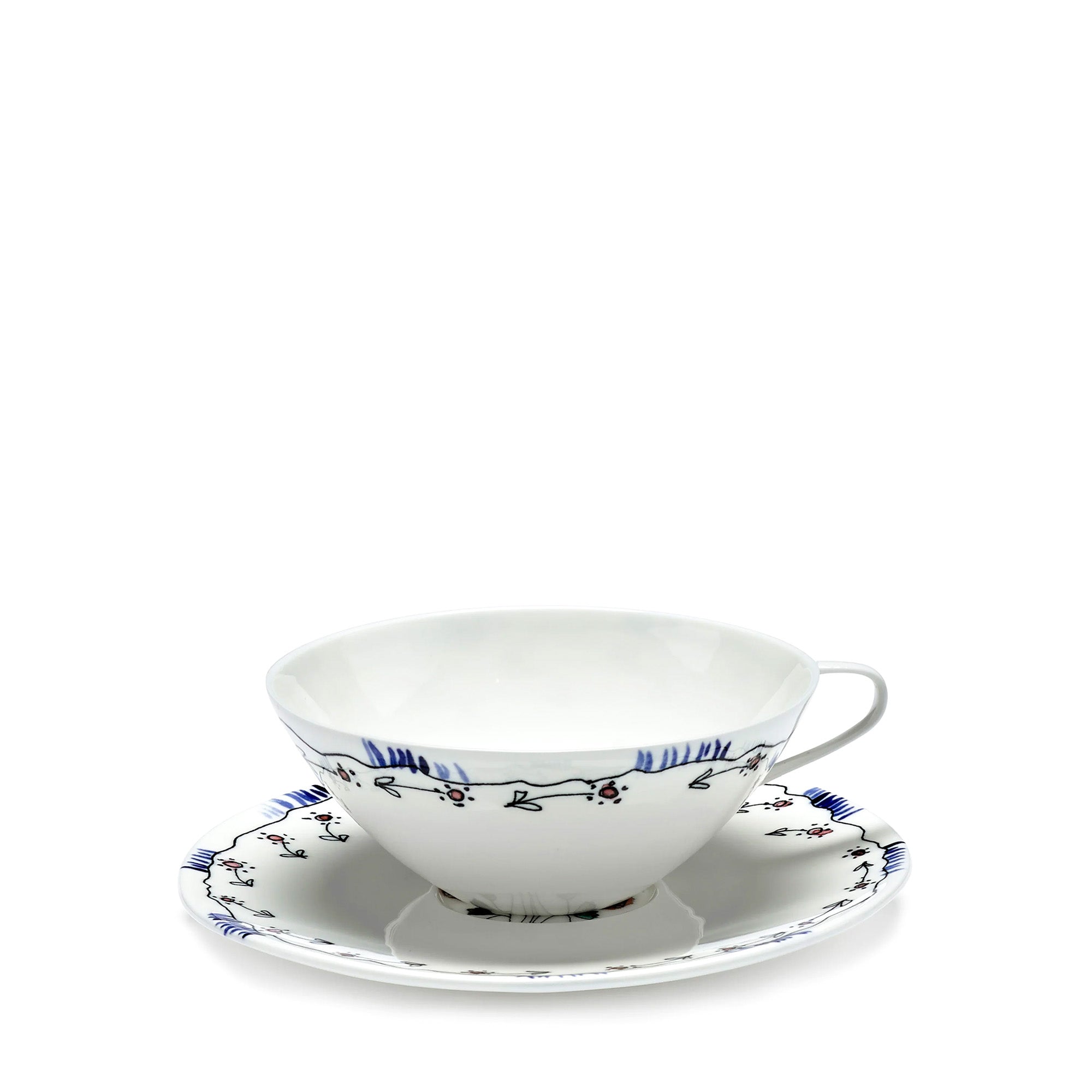 Anemone Milk Tea Cup With Saucer