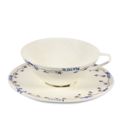 Anemone Milk Tea Cup With Saucer