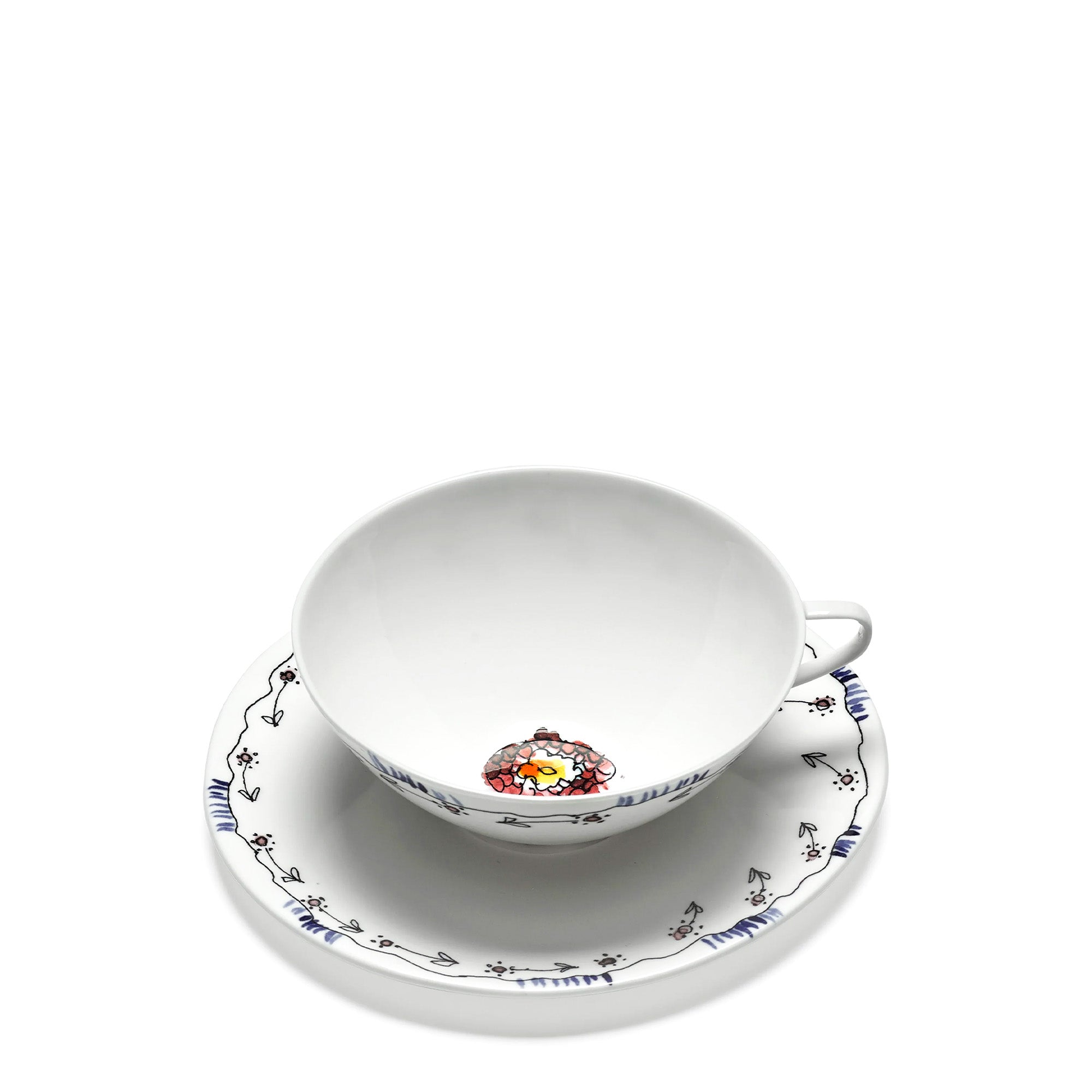 Anemone Milk Tea Cup With Saucer