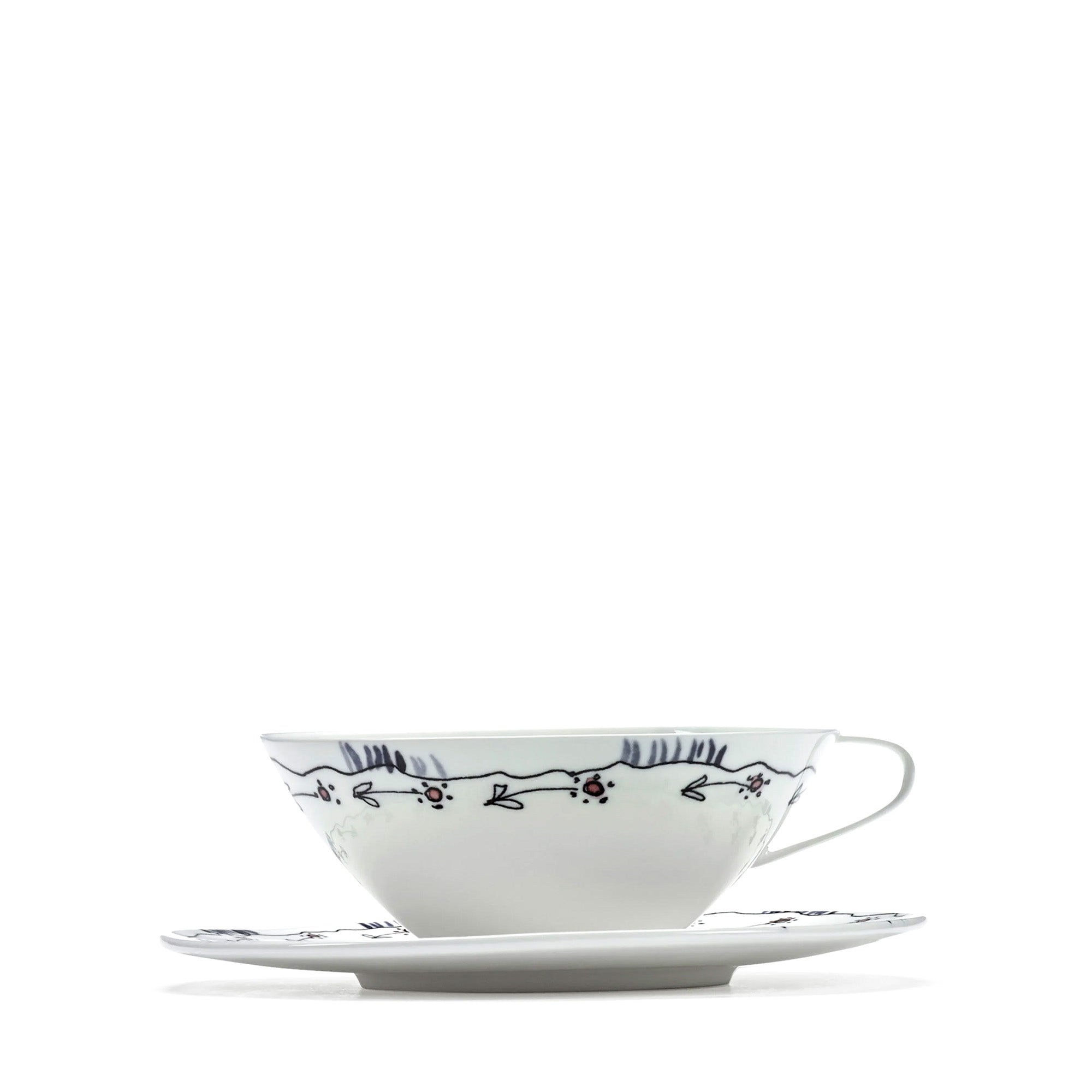 Anemone Milk Tea Cup With Saucer