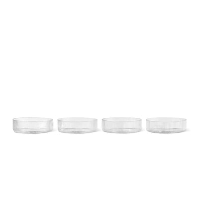 Ripple Serving Bowls Set of 4 - Clear