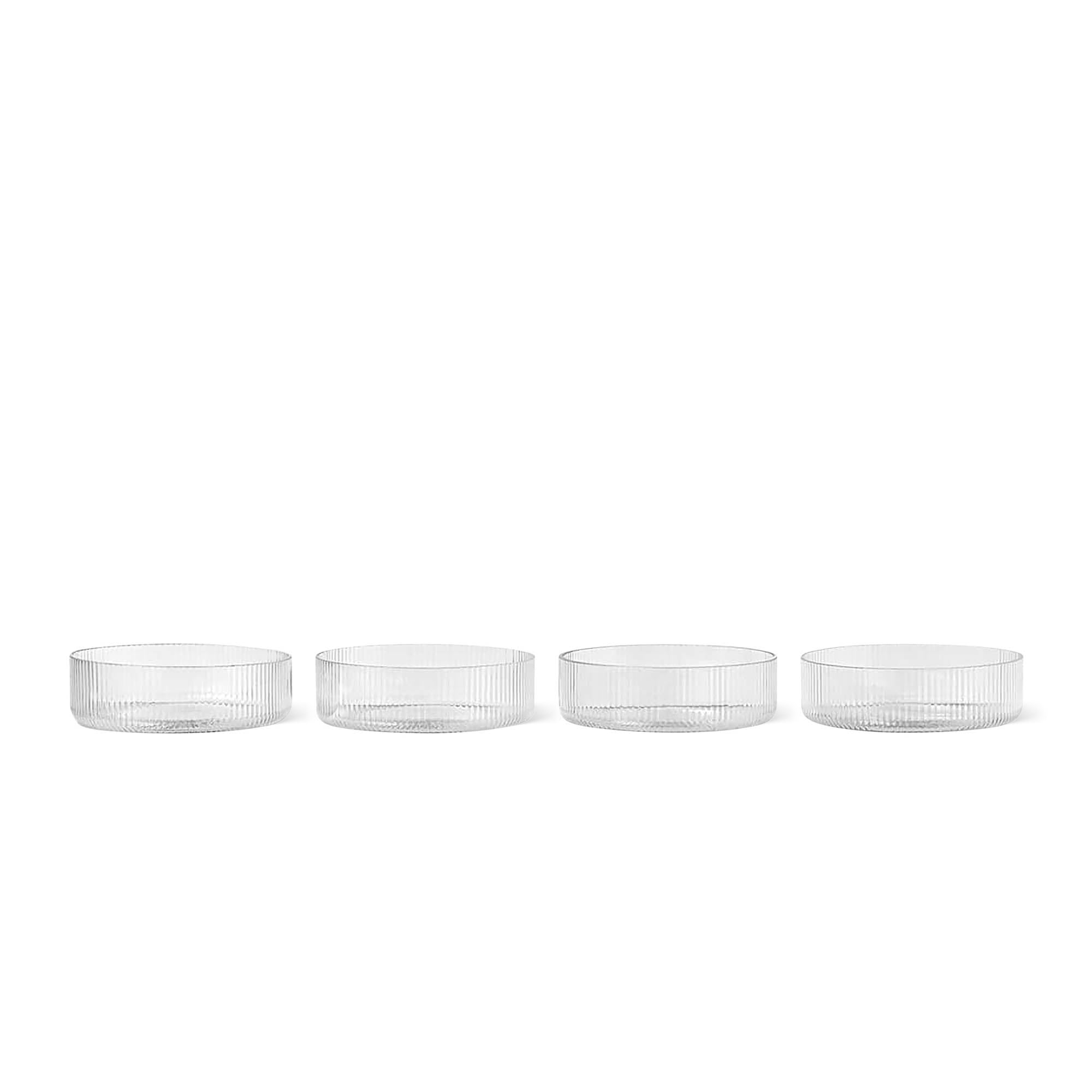 Ripple Serving Bowls Set of 4 - Clear image 1