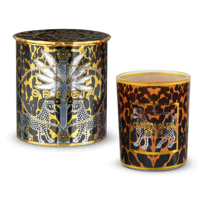 Ambra Nera Decorated Candle - Small