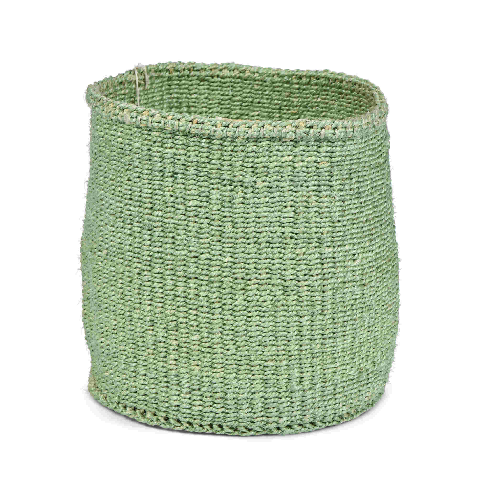 KITENDO: Sage Green Woven Storage Basket Medium image 1