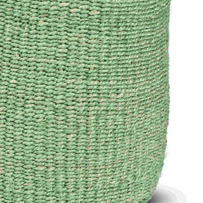 KITENDO: Sage Green Woven Storage Basket Large