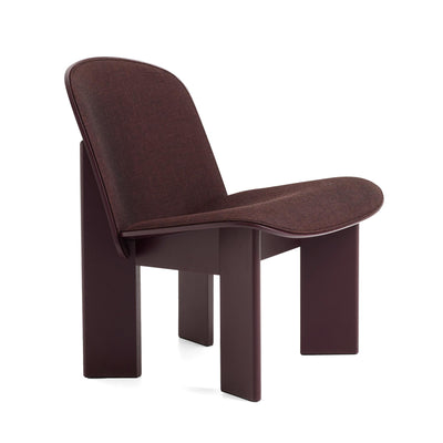 Chisel Lounge Chair - Dark Bordeaux