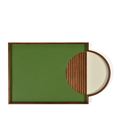 Geometric Circle Tray - Green