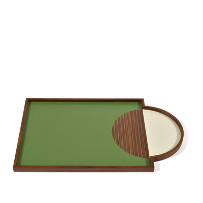 Geometric Circle Tray - Green