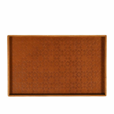 Leather Vide Poche Rectangle - Brown