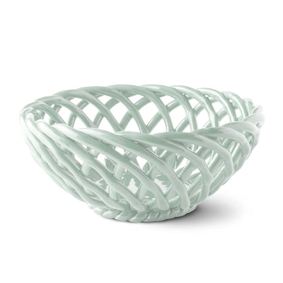 Sicilia Ceramic Basket - Grey Green