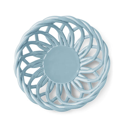 Sicilia Ceramic Basket - Light Blue