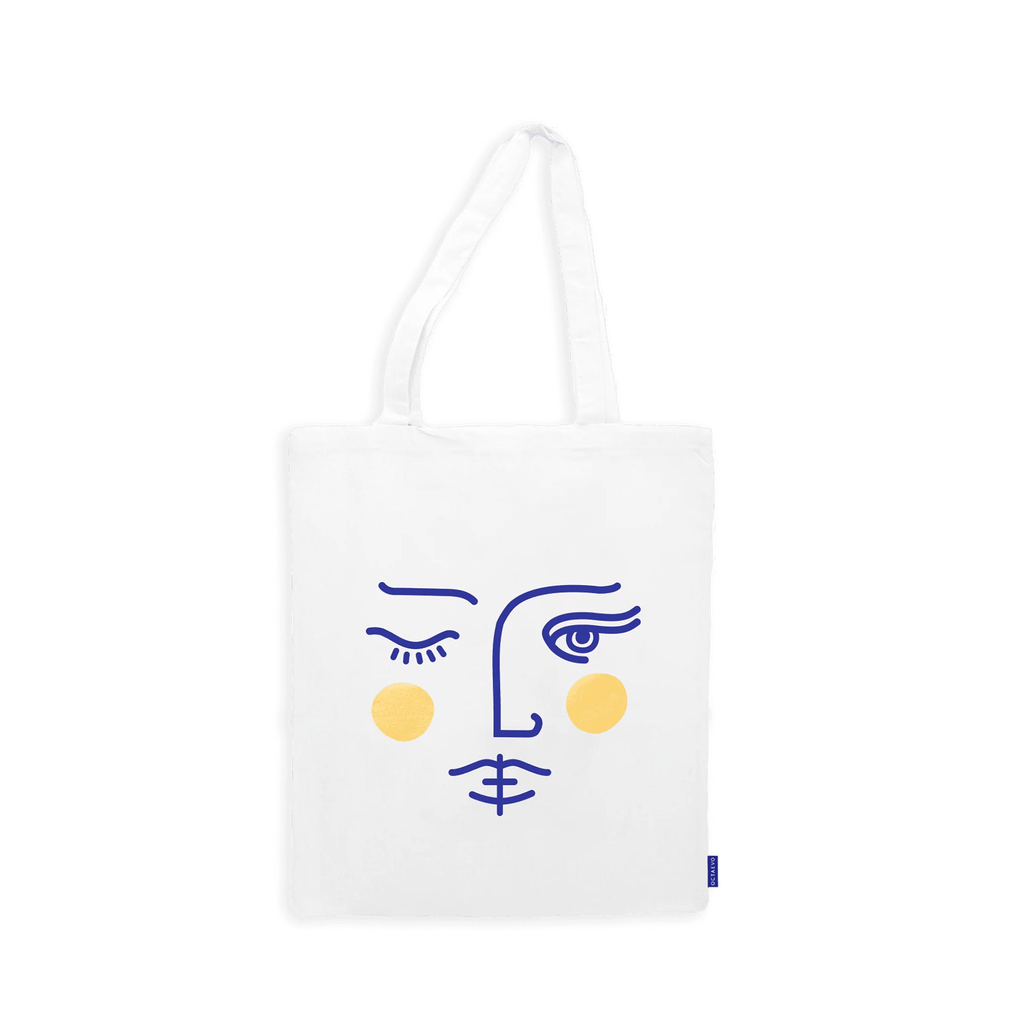 Janus Double-Sided Tote Bag White and Blue image 1