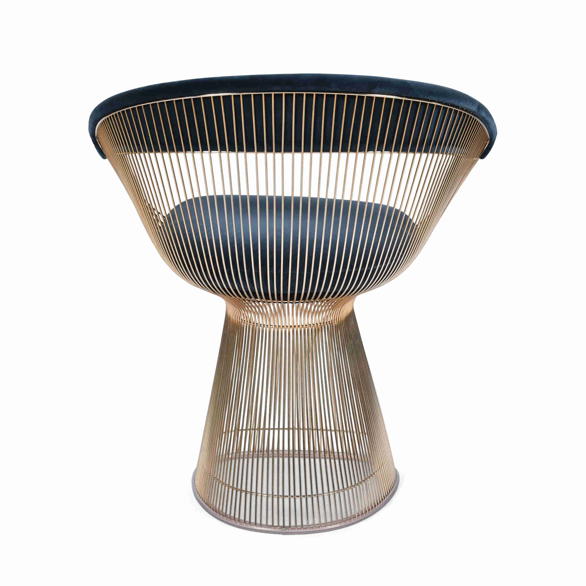 Platner Side Chair - Blue and 18K Gold Finish image 3