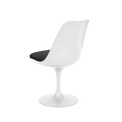 Saarinen Tulip Armless Chair - Black Leather