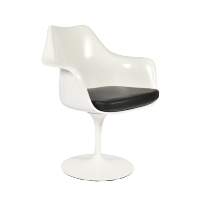 Saarinen Tulip Armchair - Black Leather