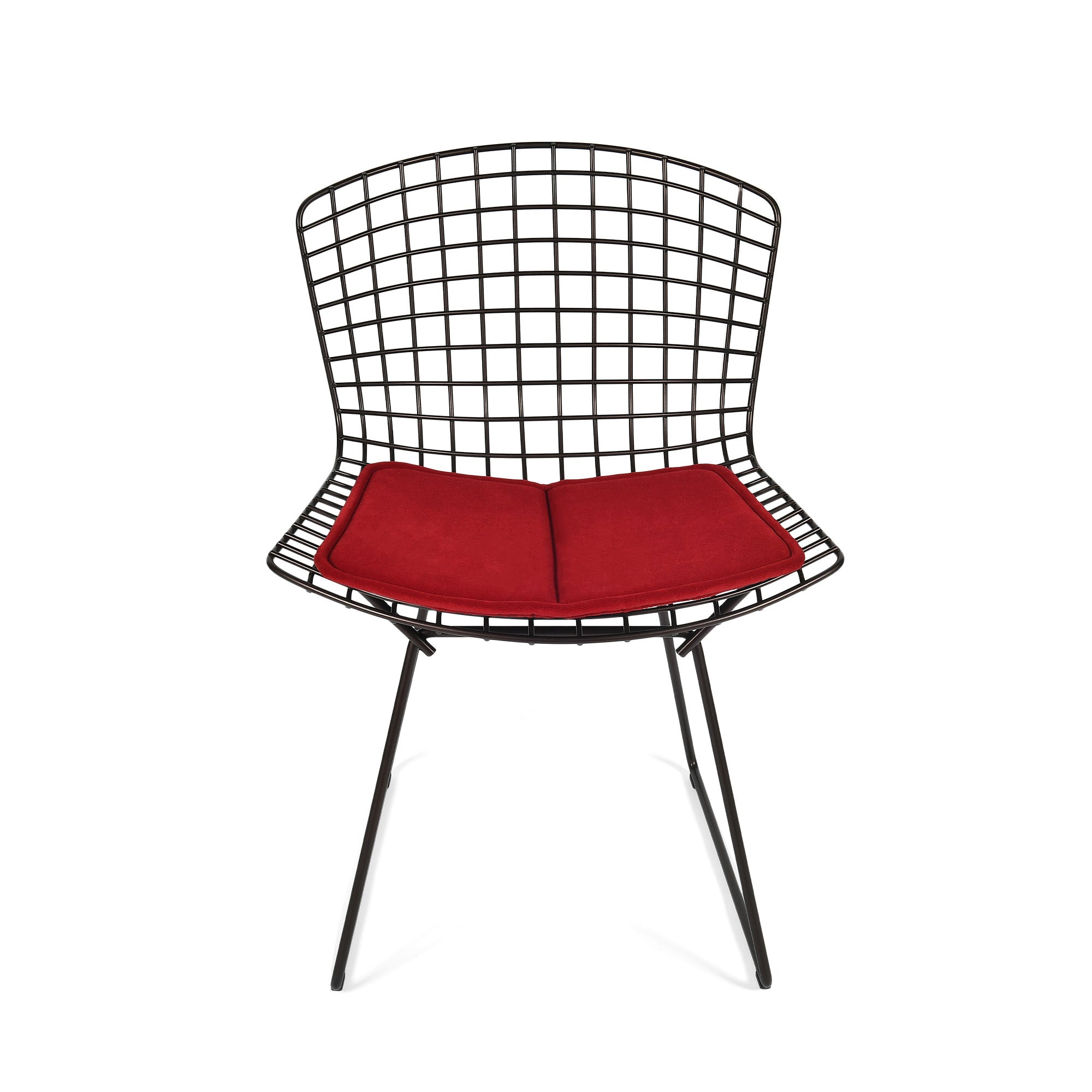 Bertoia Side Chair  - Dark Red Seat Pad image 2