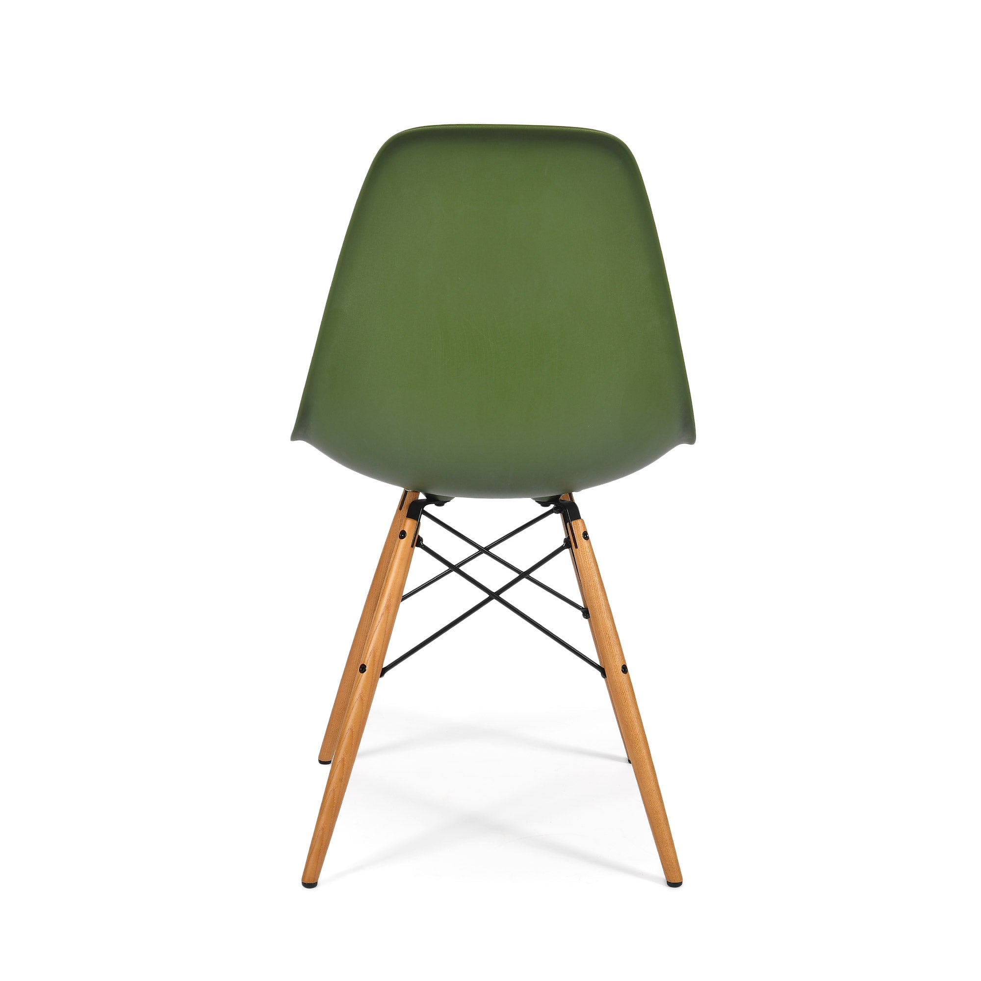 Eames DSW Plastic Side Chair , Green & Ivory image 4