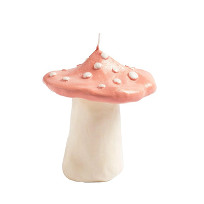 Mushroom Dots Candle - Pink