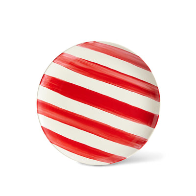 Stripes Dinner Plate - Red