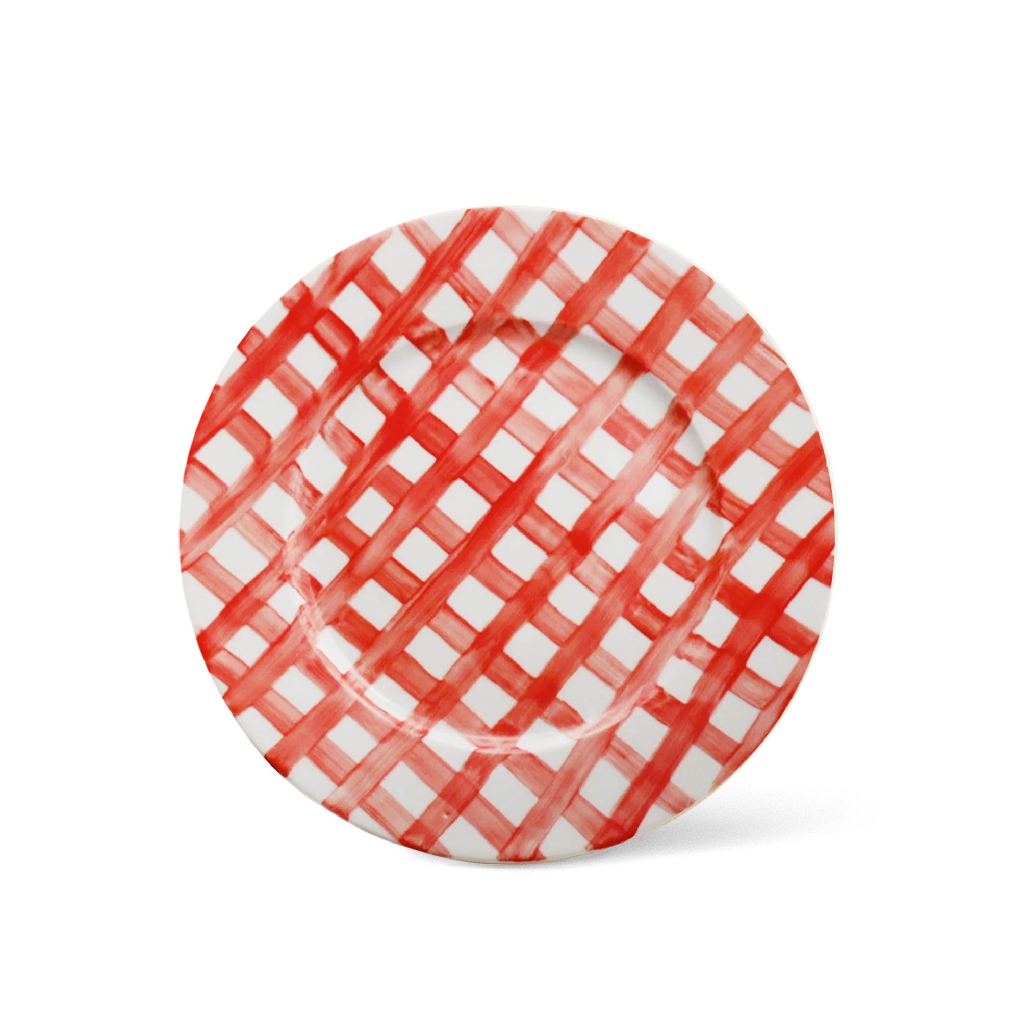 Vichy Dinner Plate - Red