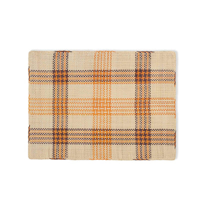 Straw Placemat - Beige & Green