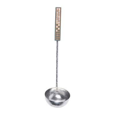 Ladle with Square Decoration on Handle - Green