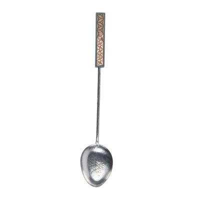 Rice Spoon with Triangle Decoration on Handle - Green