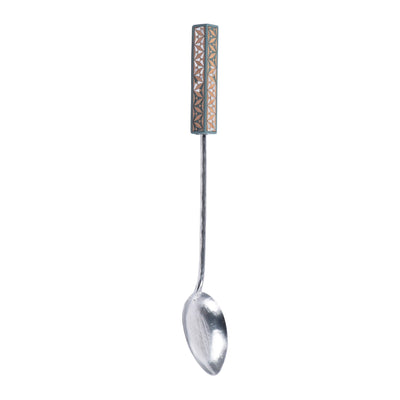 Rice Spoon with Triangle Decoration on Handle - Green