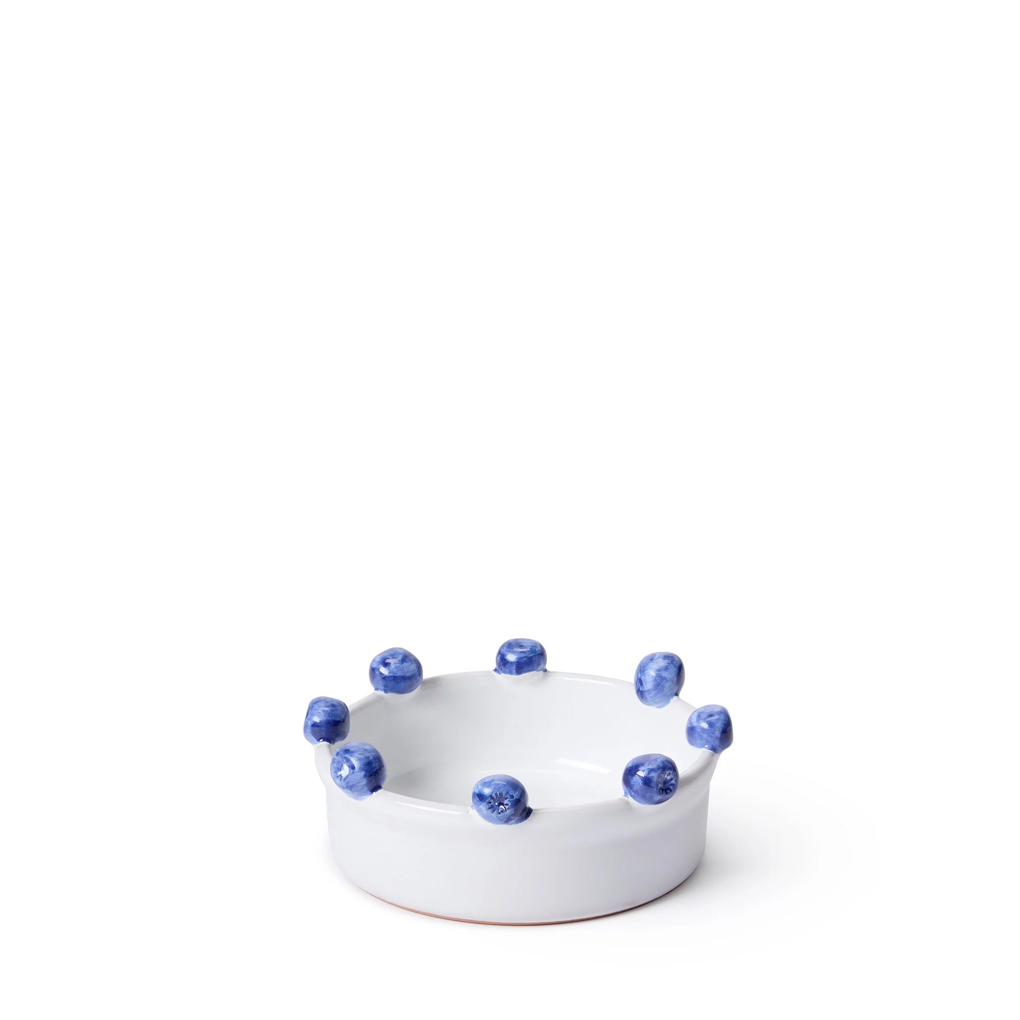 Puglia White Blueberry Serving Bowl