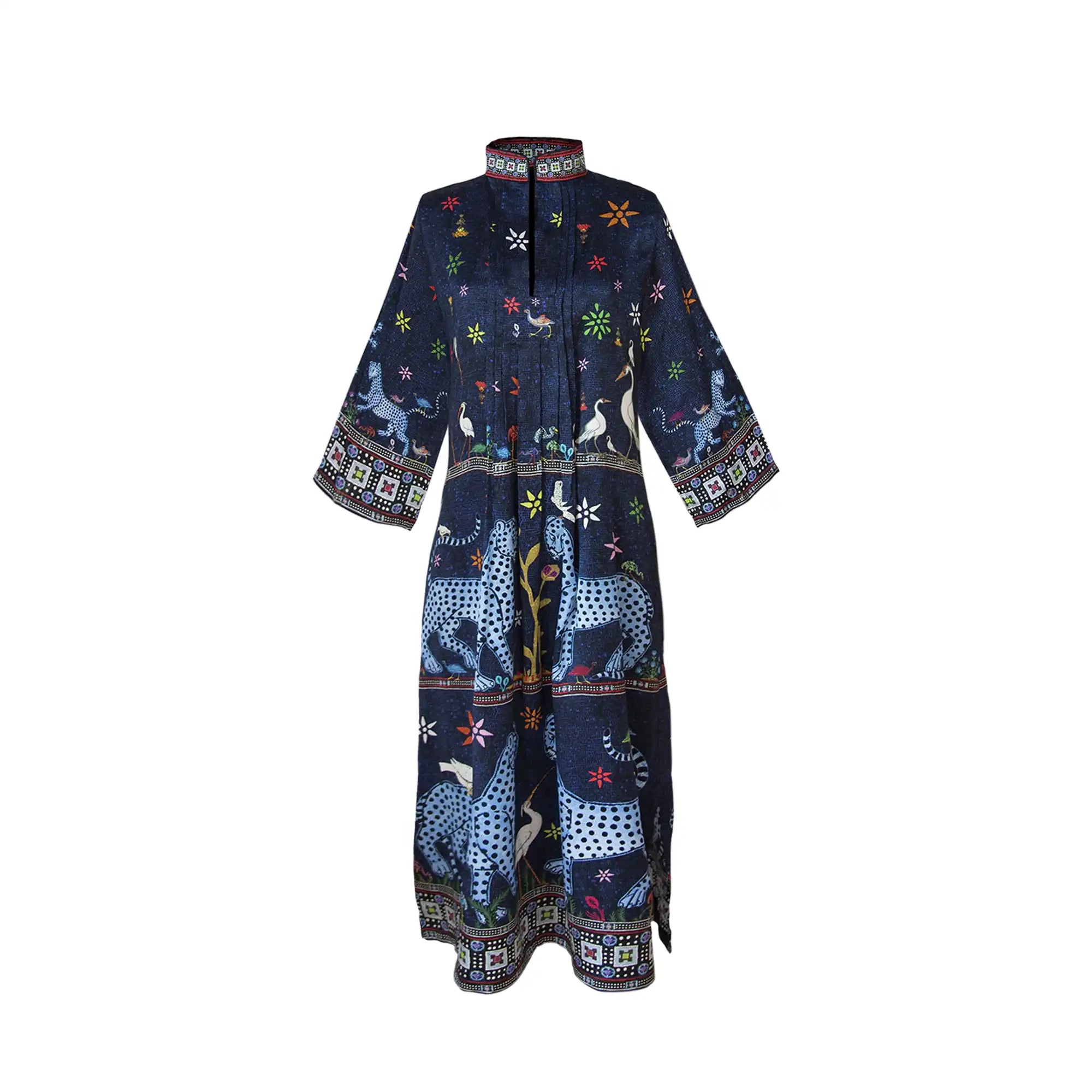 Kaftan Silk Blu Notte Medium