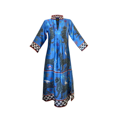 Kaftan Silk Blue Negativo Small