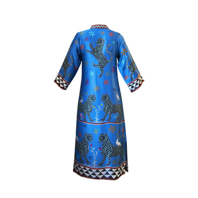 Kaftan Silk Blue Negativo Small