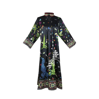 Kaftan Silk Jungle Small