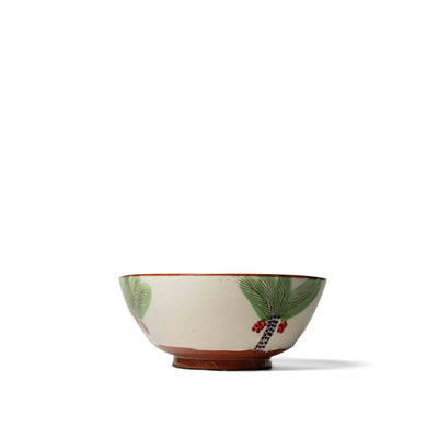 Deep Serving Bowl With 3 Palms & Red Dates