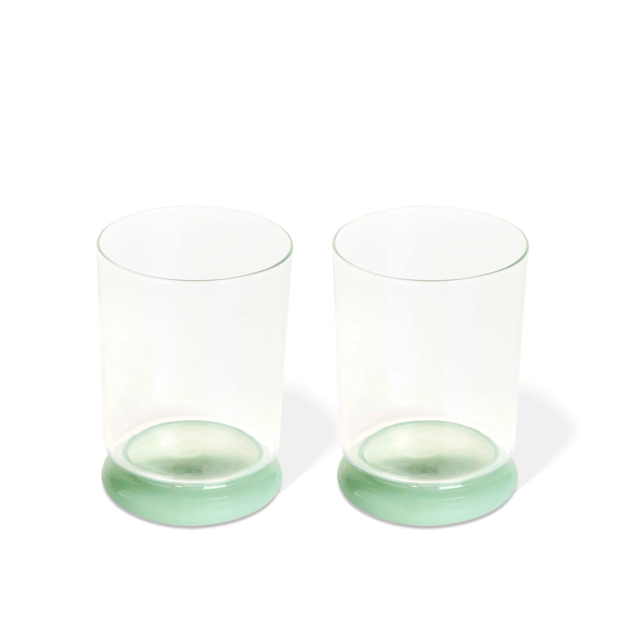 2 Déco Goblets - Clear & Opaque Mint