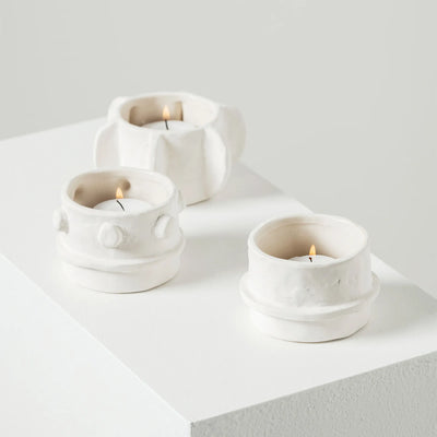 Tealight holder Beige Molly