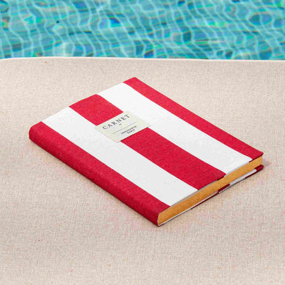 Sun Red Fabric Cover Notebook